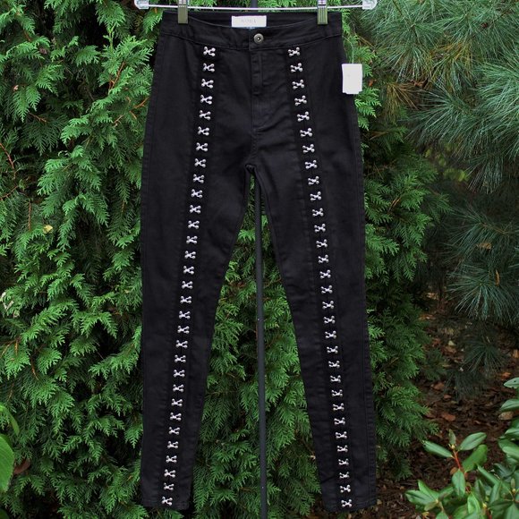 Pistola Black Kierra Hook & Eye Skinny Jeans NWT - Picture 3 of 5